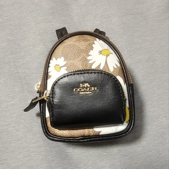 Coach | Bags | Coach Court Mini Backpack Charm In Signature  display picture 1